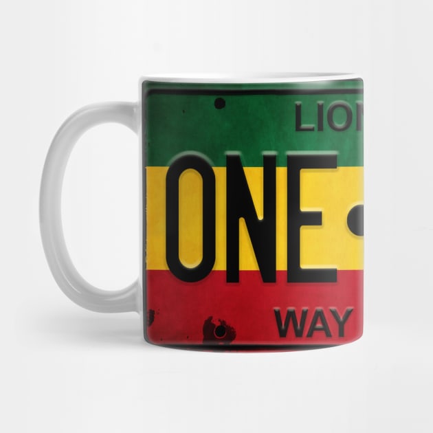 One Love Vintage Rasta License Plate by LionTuff79